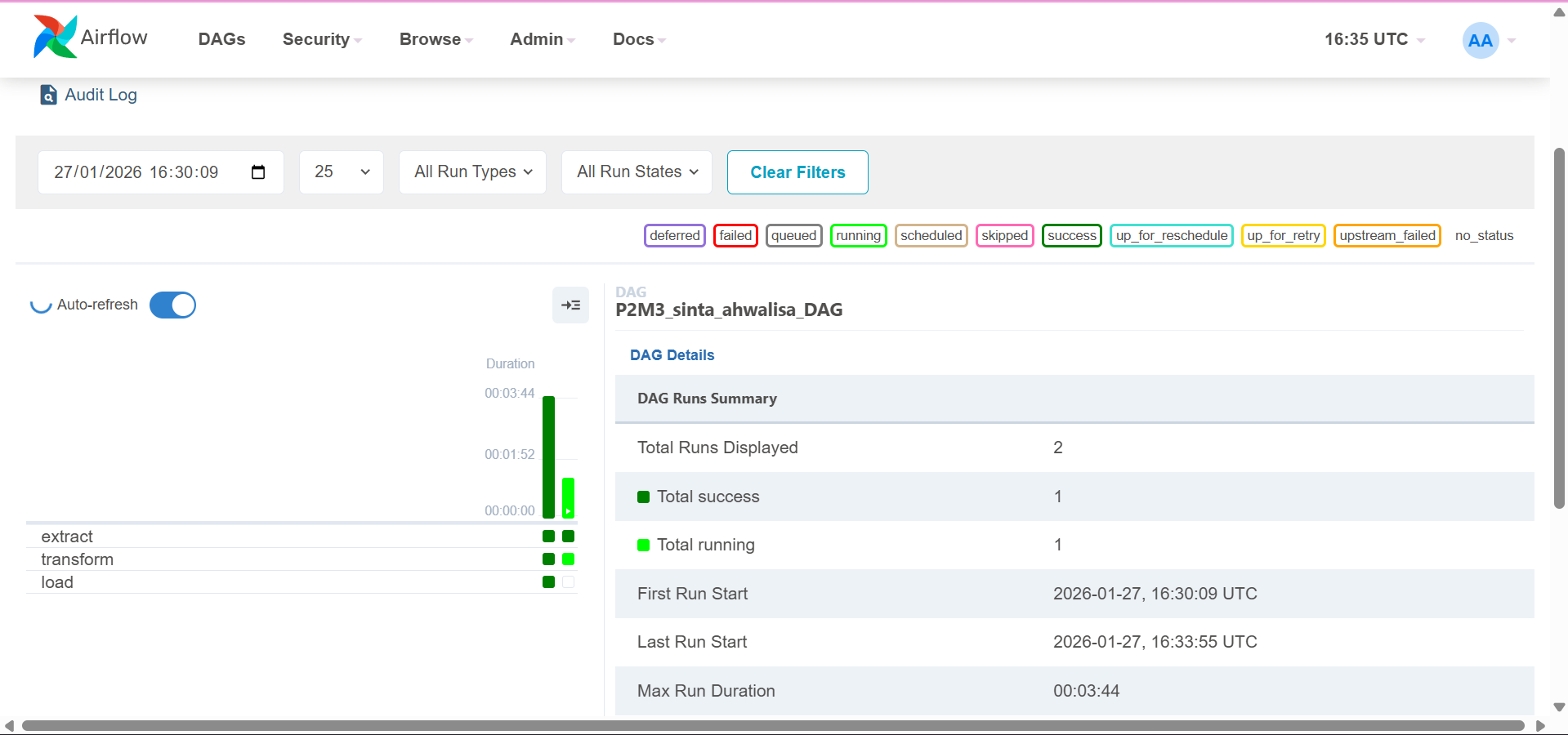 Apache Airflow DAG Orchestration